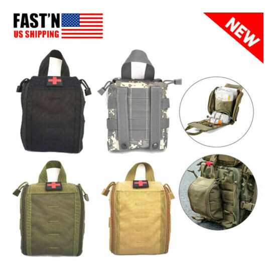 Tactical Utility First Aid Kit Medical Bag Molle Rip Away EMT IFAK Survival Pack {1}