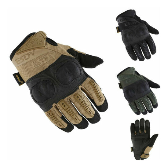 ESDY Tactical Military Gloves Army Hard Knuckle Airsoft Hunt Full Finger Gloves {1}
