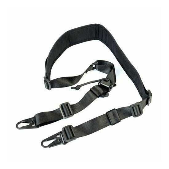 Tactical Adjustable Single Shoulder Strap with 2 Buckles Hook Webbing Sling {5}