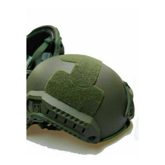 UHMW-PE IIIA Ballistic Bullet Proof Helmet Green (M) + 3A Bulletproof Face Mask  {5}
