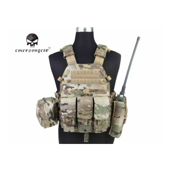 Emerson LBT6094A Style Plate Carrier Vest with 3 Pouch Tactical Airsoft Vest {2}