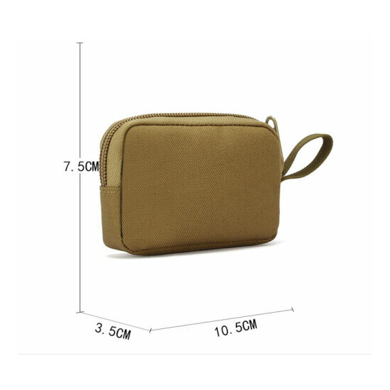 Tactical Military Mini Wallet MOLLE Pouch EDC Nylon Key Purse Money Fanny Bag US {8}