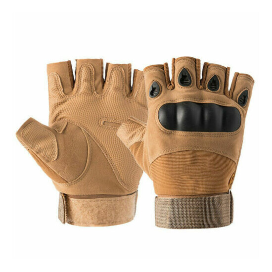 New Half Finger Tactical Gloves Protective Hard Knuckle Work Military Hunting {14}