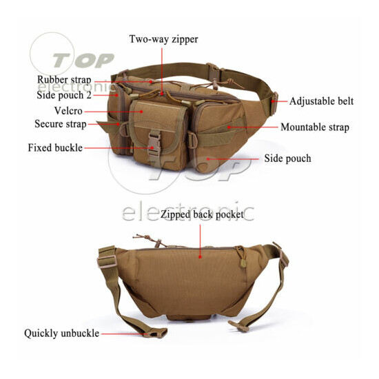 Outdoor Utility Tactical Belt Bag Waist Pack Pouch Military Camping Hiking Molle {3}