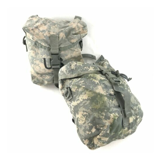 2 Sustainment Pouches for Army ACU Military Large Rucksack USGI MOLLE II DEFECT {1}
