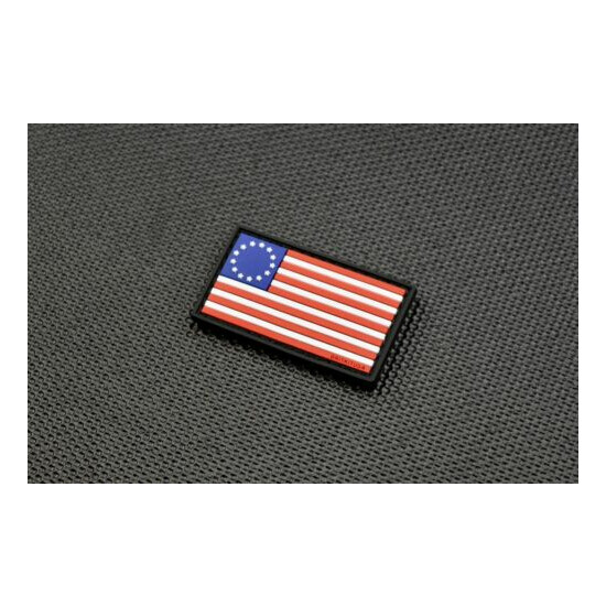 Mini Betsy Ross Flag 3D PVC Morale Patch America 2" x 1.25" {2}