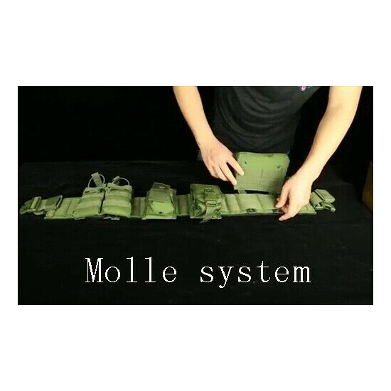 Adjustable 80 - 130 cm Tactical Nylon Belt Waistband Girdle with Molle OD color {5}