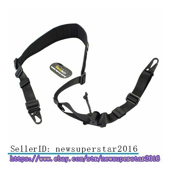 Tactical Adjustable Single Shoulder Strap with 2 Buckles Hook Webbing Sling {1}