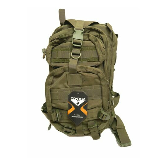 Condor Compact Assault Pack Hunting Hiking Modular PALS Secure Backpack Belt OD {1}