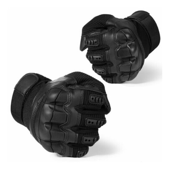 Tactical Hunting Full Finger Gloves Black Combat Shooting Military {1}