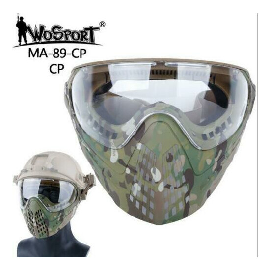 Tactical Head Wearing Helmet Full Face Pilot Mask with Lens Airsoft Paintball {20}