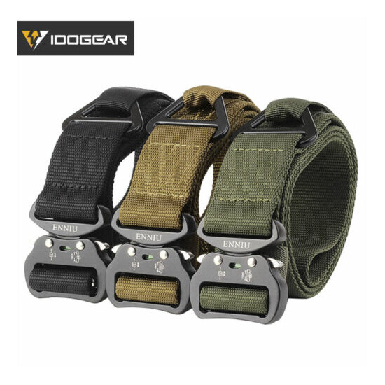 IDOGEAR Tactical Belt Riggers Belt Quick Release 1.75" Military Paintball Gear {1}