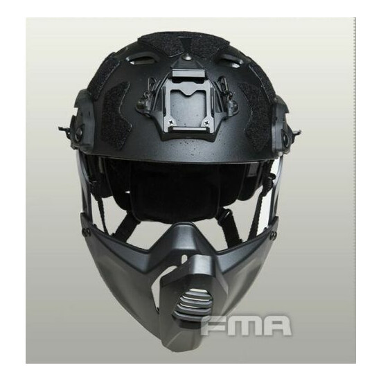 FMA TB1365A Tactical SF Helmet Anti Bump Rescue Hat with Air Hole + Half Mask {2}