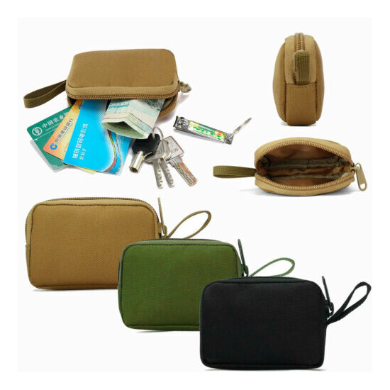 Tactical Military Mini Wallet MOLLE Pouch EDC Nylon Key Purse Money Fanny Bag US {1}