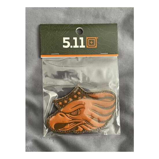 NEW 5.11 Tactical American Eagle Leather Hook Back Morale Patch 81795 {1}