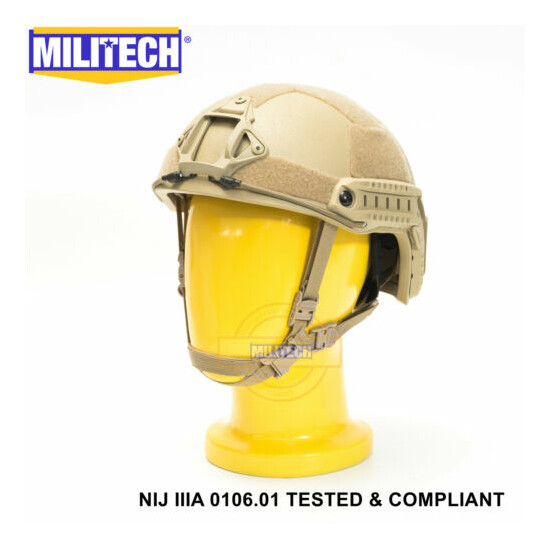 MILITECH NIJ IIIA 3A DE XL/XXL Dial Liner High Cut Ballistic Bulletproof Helmet {1}
