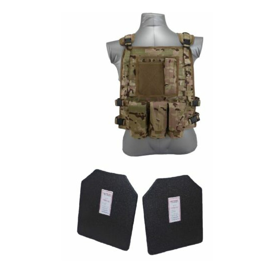 Tactical Scorpion Body Armor Wildcat Carrier + Level IIIA Hard Plates Multicam {1}