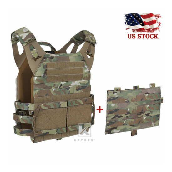 KRYDEX JPC 2.0 Jump Plate Carrier MOLLE Panel Tactical Body Armor Vest Camo {1}