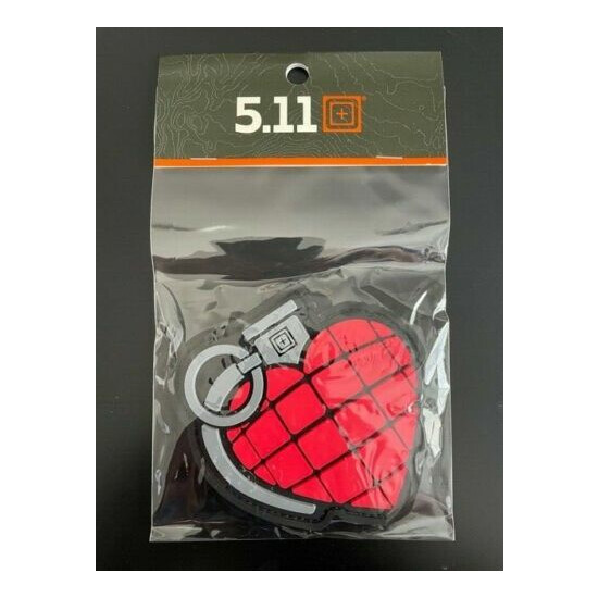 NEW 5.11 Tactical Love Grenade Hook Back Morale Patch 81718 {1}