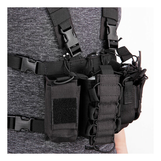 Heavy Duty Tactical Chest Rig Adjustable Modular Magazine Pouch Carrier Vest NEW {1}