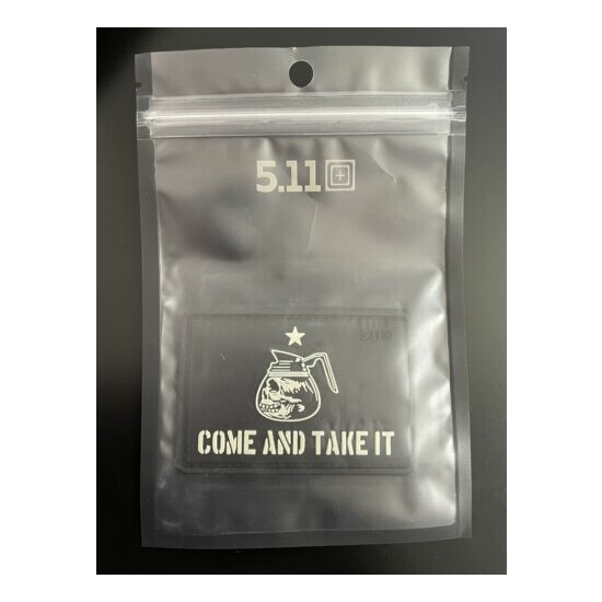NEW 5.11 Tactical Come And Take It Coffee Pot Skull Hook Back Morale Patch 81870 {1}