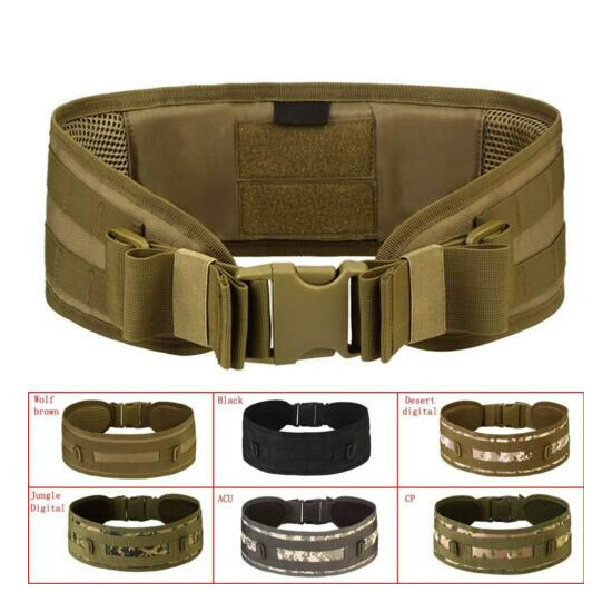 Adjustable Tactical Wide Waist Padded Belt Combat Web Belt Airsoft Sling Strap {1}