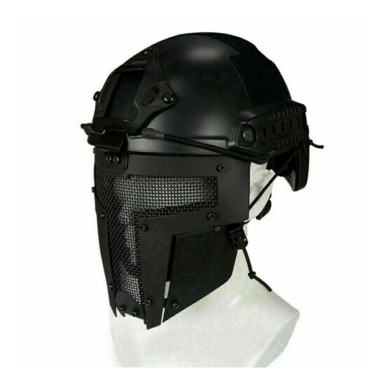 Tactical Airsoft SPT Steel Mesh Full Face Mask Sparta Tactical Mask Helmet Cover {4}