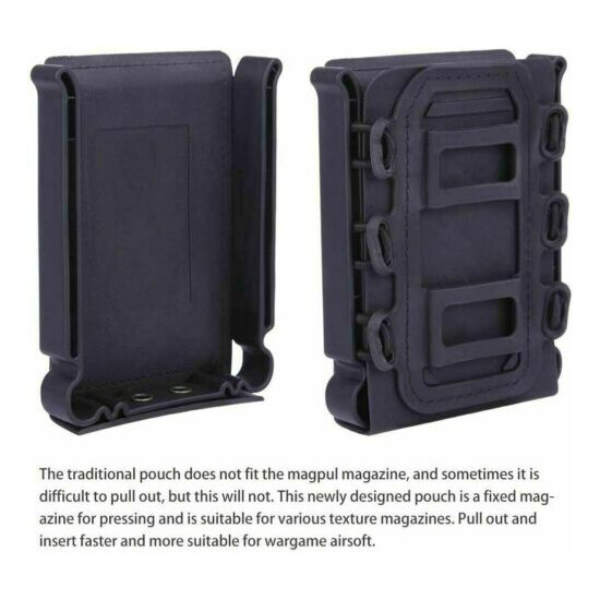 Tactical Molle Magazine Pouch for 5.56 7.62 9mm Rifle Pistol Magazine Holder Mag {3}