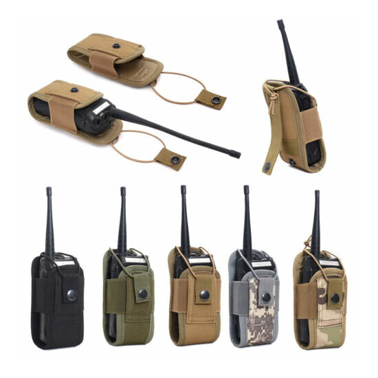 Tactical MOLLE Duty Gear Walkie Holster Talkie Holder Radio Pouch Waist Belt Bag {1}