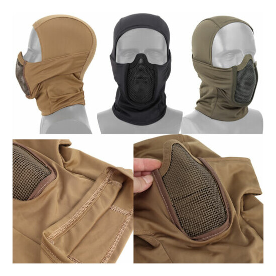 Tactical Full Face Mask Balaclava Mask Helmet Liner Cap CS Mask Hunting Outdoor {1}
