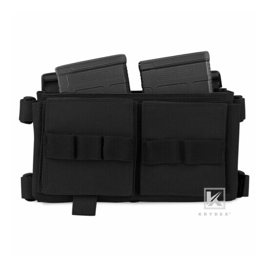 KRYDEX Double 7.62 Mag Elastic Insert for Micro Fight MK3 MK4 Chest Rig Black {7}