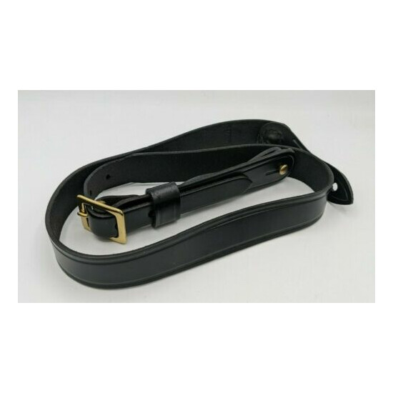 G&G Black Leather Duty Shoulder Strap B99-38BR Police Uniform Gear W Brass Box30 {1}