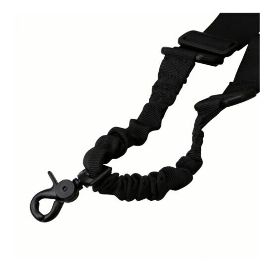 Single 1 Point Bungee Rifle Gun Sling Strap System Gun Sling for Airsoft Hunting {7}
