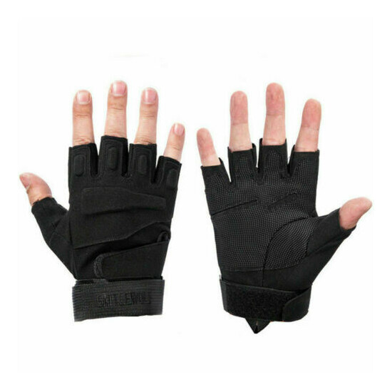 Tactical Half Finger Hunting Gloves Army SWAT Military Combat Shooting Duty Gear {5}