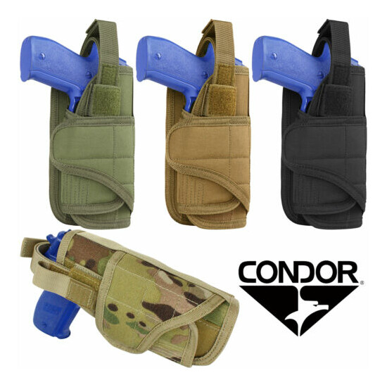 Condor MA69 Tactical Vertical Universal MOLLE Handgun Gun Light Pistol Holster {1}
