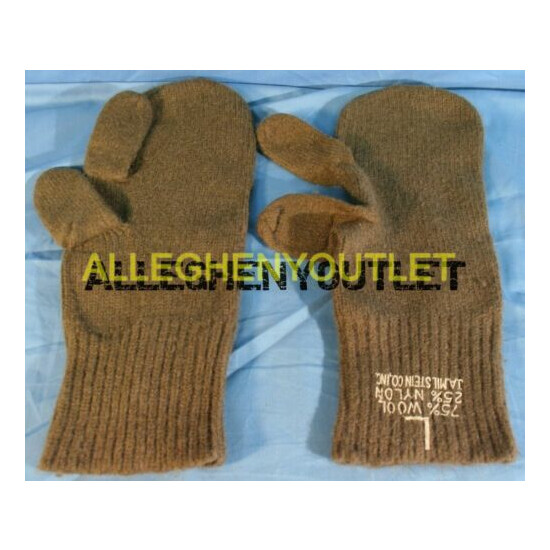 US MILITARY M-65 TRIGGER FINGER MITTENS GLOVES with INSERT LINER Large N/L NEW {7}