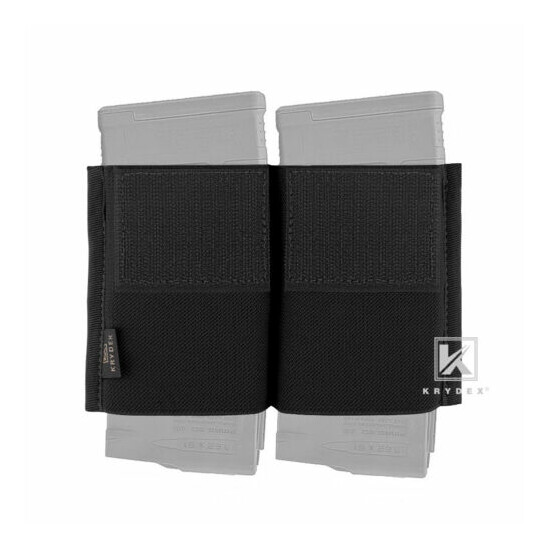 KRYDEX Double 7.62 Mag Elastic Insert for Micro Fight MK3 MK4 Chest Rig Black {1}