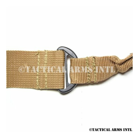 Tactical HIGH STRENGTH Single 1 One Point Bungee Sling Quick Release FDE Earth {3}