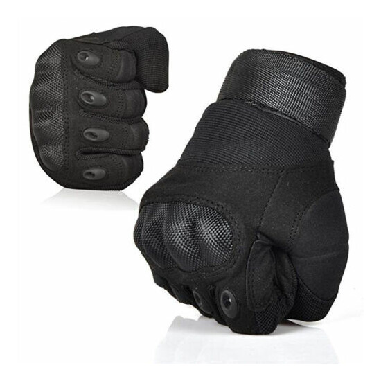 Tactical Hard Knuckle Full Finger Gloves SWAT Army Military Combat Police Patrol {5}