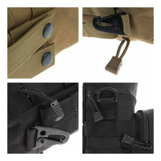 MOLLE Large Water Bottle Pouch Outdoor Tactical Zipper Hydration Pack Belt Pouch {5}