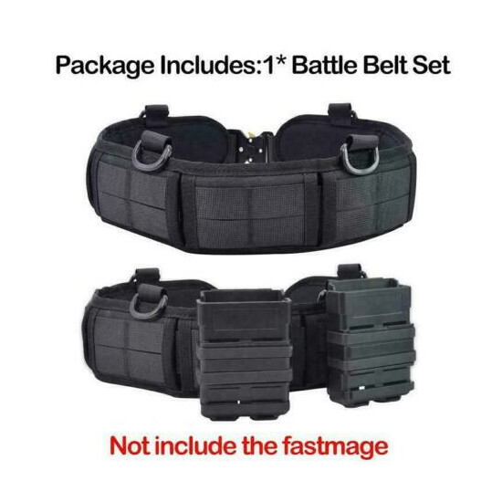 Outdoor Hunting Tactical Molle Waist Padded Patrol Belt Combat Battle Web Belt {6}