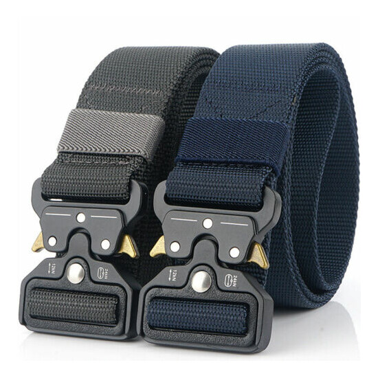 TACVASEN Tactical Heavy Duty Mens Belts Military Stylish Metal Army Pants Belts {2}