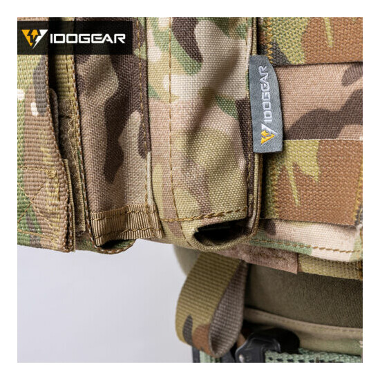IDOGEAR Tactical Mag Pouch Triple Mag Carrier Open Top 5.56 MOLLE Paintball Gear {8}