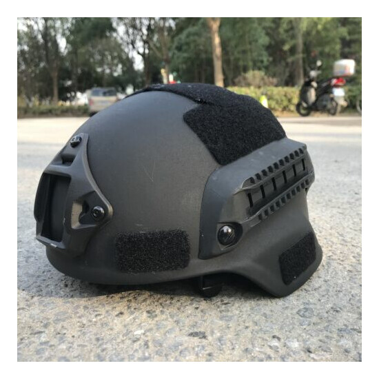 UHMW-PE Bullet Proof MICH 2000B Level IIIA Safety Ballistic Helmet Black {3}