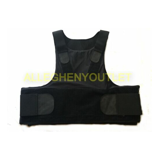 Tactical Law Enforcement Style Plate Carrier Vest Black Sizes Sm-Med-Large EXC {2}