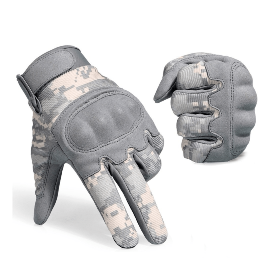 Premium ACU Camouflage Army Hard Knuckle Tactical Gloves Military Combat Gloves {1}