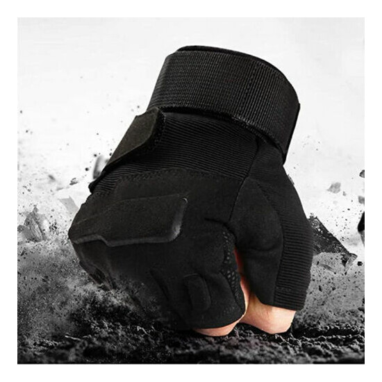 Tactical Half-finger Airsoft Military Hunting Cycling Protective Sports Gloves {1}