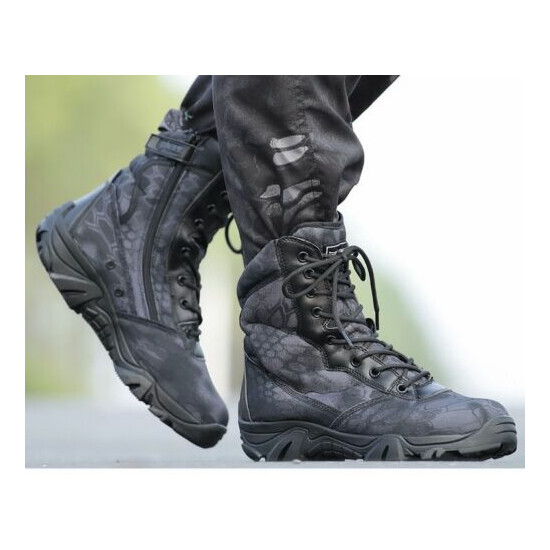 Camouflage Cambat Boots Tactical Waterproof Boots Antiskid Wear Resistant {4}