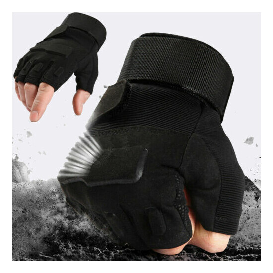 Outdoor Military Tactical Glove Half Finger Cycling Motorcycle Fingerless Gloves {1}