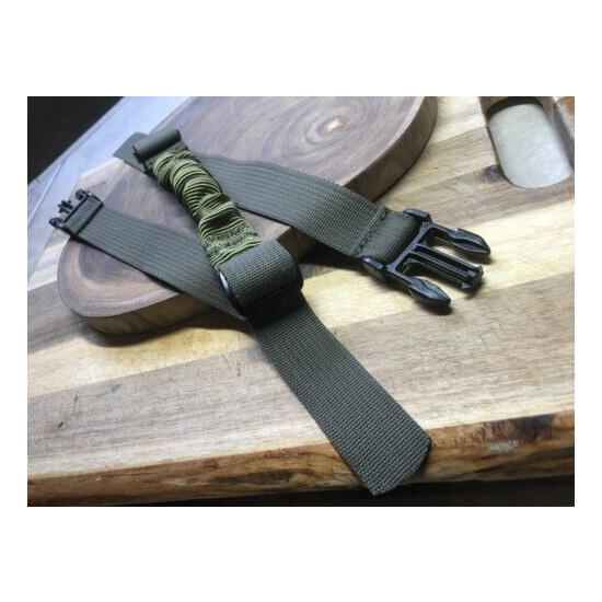 Tactical Chest Rig Bungee Strap, Ranger Green/BK. {2}
